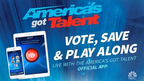 Voting and Playing Along with The America's Got Talent App.